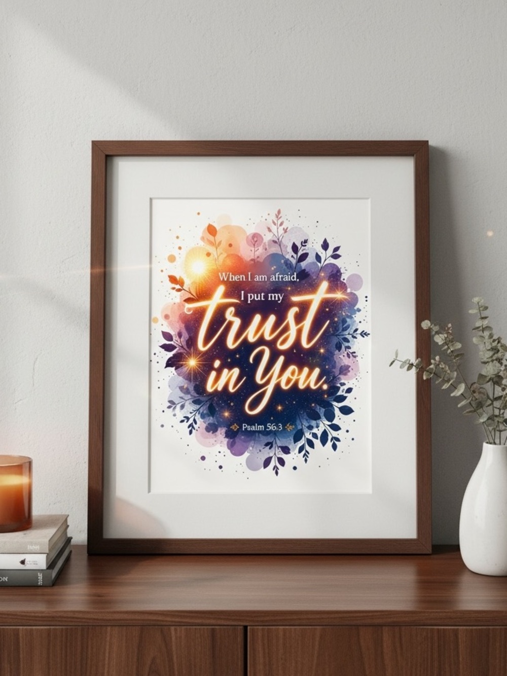 DDS Art Print, 8x10, Bible Verse, Paper Print, Unframed, Trust